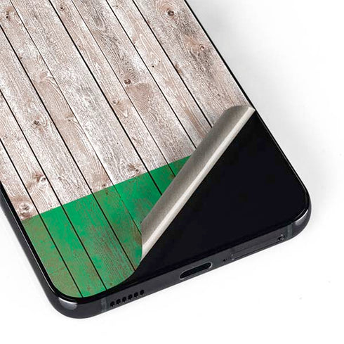 Ireland Flag Dark Wood Galaxy S22 Plus Skin